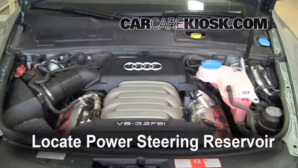 2008 Audi A6 3.2L V6 Power Steering Fluid Fix Leaks